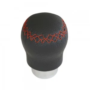 Ornament Schimbator Viteze Piele Neagra. Cusatura Rosie