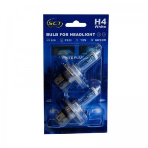 Set 2 Becuri Far H4 12V 60/55W P43T White Sct