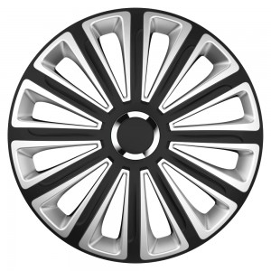 Set Capace Roti 16` Silver&Black Cu Inel Cromat Trend