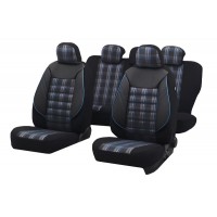 Set Huse Scaun Sport Negru-Albastru