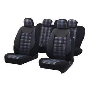 Set Huse Scaun Sport Negru-Albastru