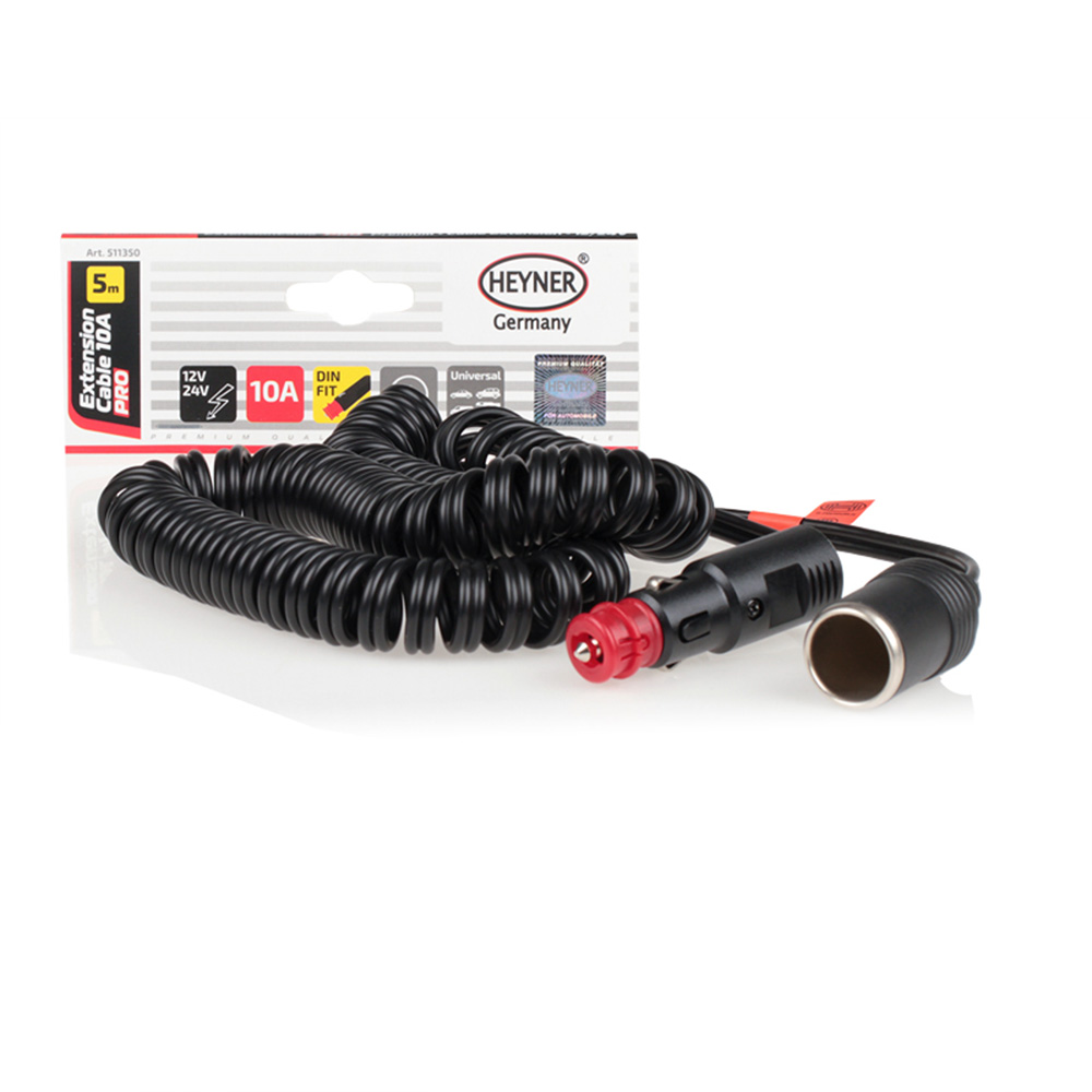 Cablu Prelungitor Spiralat Bricheta Premium Pro 12/24 V 10 A -  - HEYNER