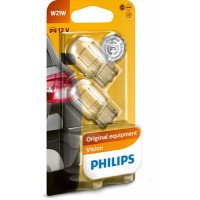 Set 2 Becuri Fara Soclu 12V W21W W3X16D Philips