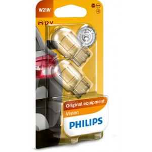 Set 2 Becuri Fara Soclu 12V W21W W3X16D Philips