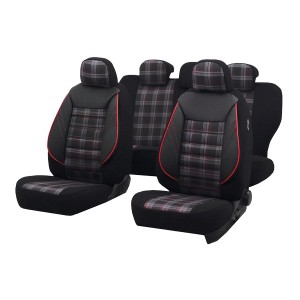 Set Huse Scaun Sport Negru-Rosu