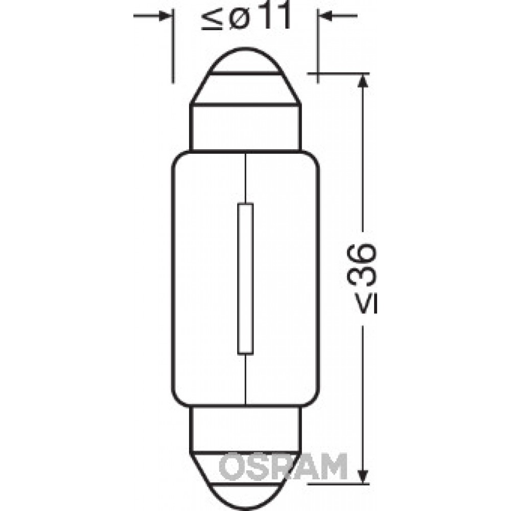 Set 2 Becuri 12V C5W Original Blister Osram -  - ams-OSRAM