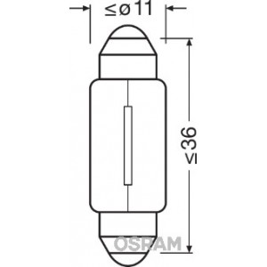 Set 2 Becuri 12V C5W Original Blister Osram