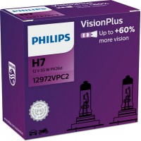 Set 2 Becuri Far H7 55W 12V Vision Plus (Cutie) Philips