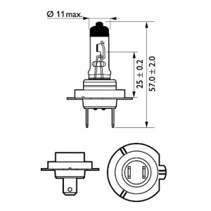 Set 2 Becuri Far H7 55W 12V Vision Philips