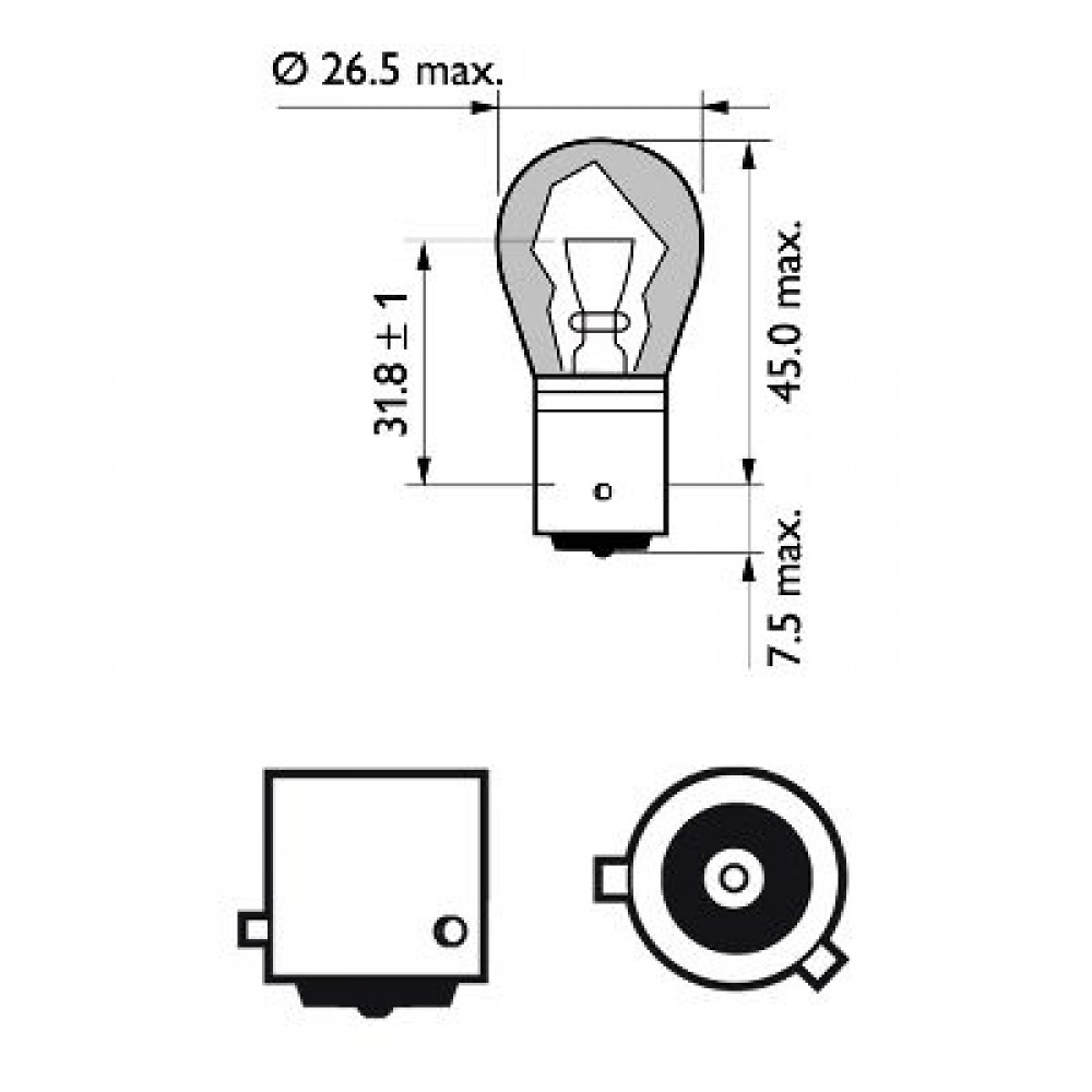 Bec Semnalizare Py21W 12V Set 10 Buc Philips -  - PHILIPS
