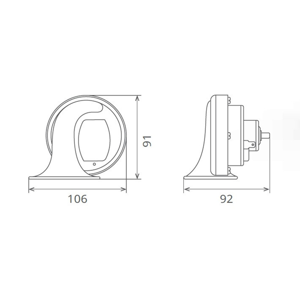 Claxon Electromagnetic, Tip Melc, 24V 3A Ton Jos -  - SEGER