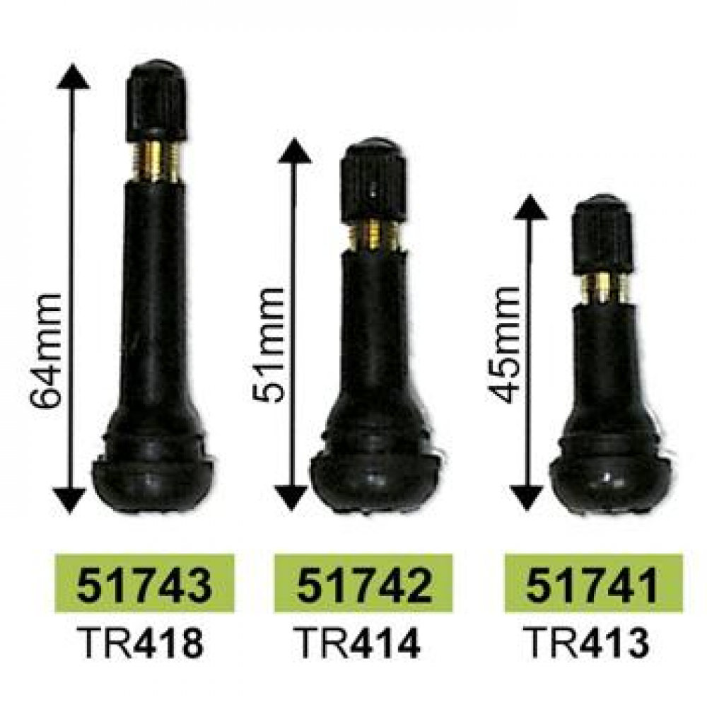 Valve Pentru Anvelope Tr414 51 Mm Set 100 Buc Jbm -  - JBM