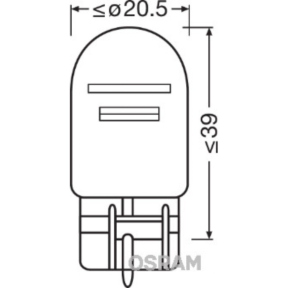 Set 2 Becuri 12V W21/5W Original Blister Osram -  - ams-OSRAM