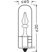 Bec 12V W2.3W Original Set 10 Buc Osram