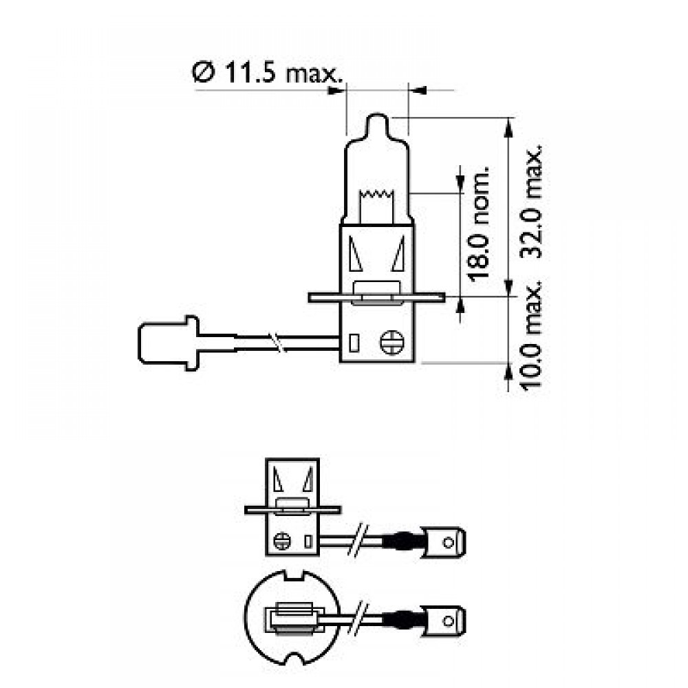 Bec Proiector H3 12V Vision (Cutie) Philips -  - PHILIPS