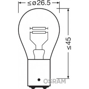 Set 2 Becuri 12V P21/5W Original Blister Osram