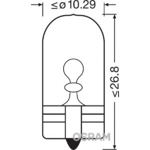 Set 2 Becuri 12V W5W Original Blister Osram
