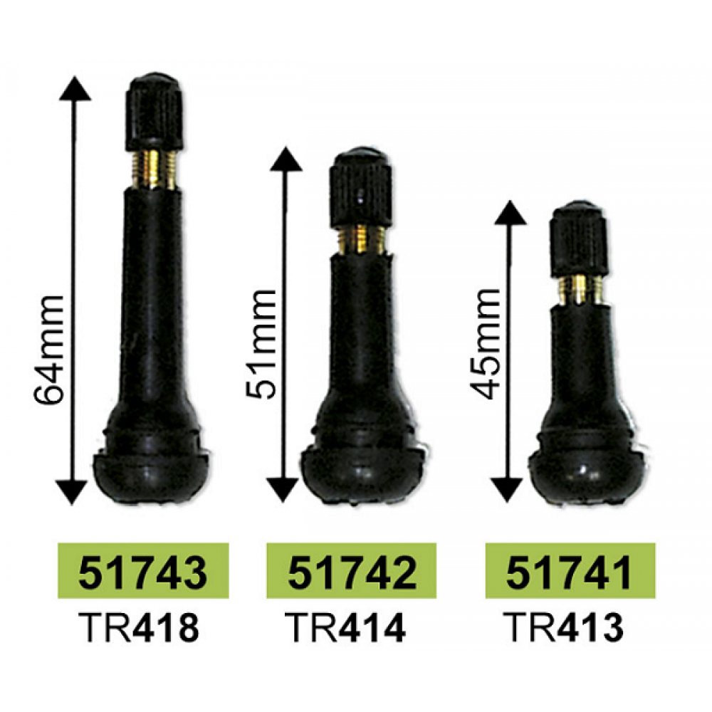 Valve Pentru Anvelope Tr413 45 Mm Set 100 Buc Jbm -  - JBM
