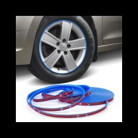 Inele de protectie si decor jante, adezive, din plastic flexibil - ALBASTRU Inele de protectie si decor jante, adezive, din plastic flexibil - ALBASTRU