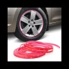 Inele de protectie si decor jante, adezive, din plastic flexibil - PINK