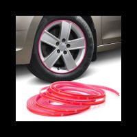 Inele de protectie si decor jante, adezive, din plastic flexibil - PINK