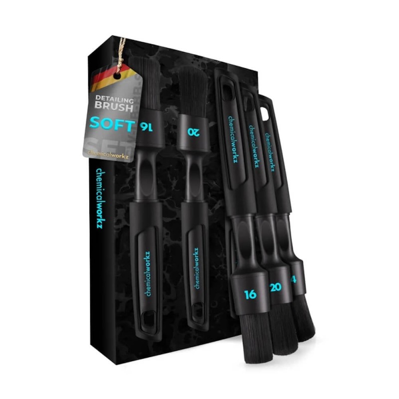 Pensulă detailing , Black Boar Detailing Brush - set 3 buc